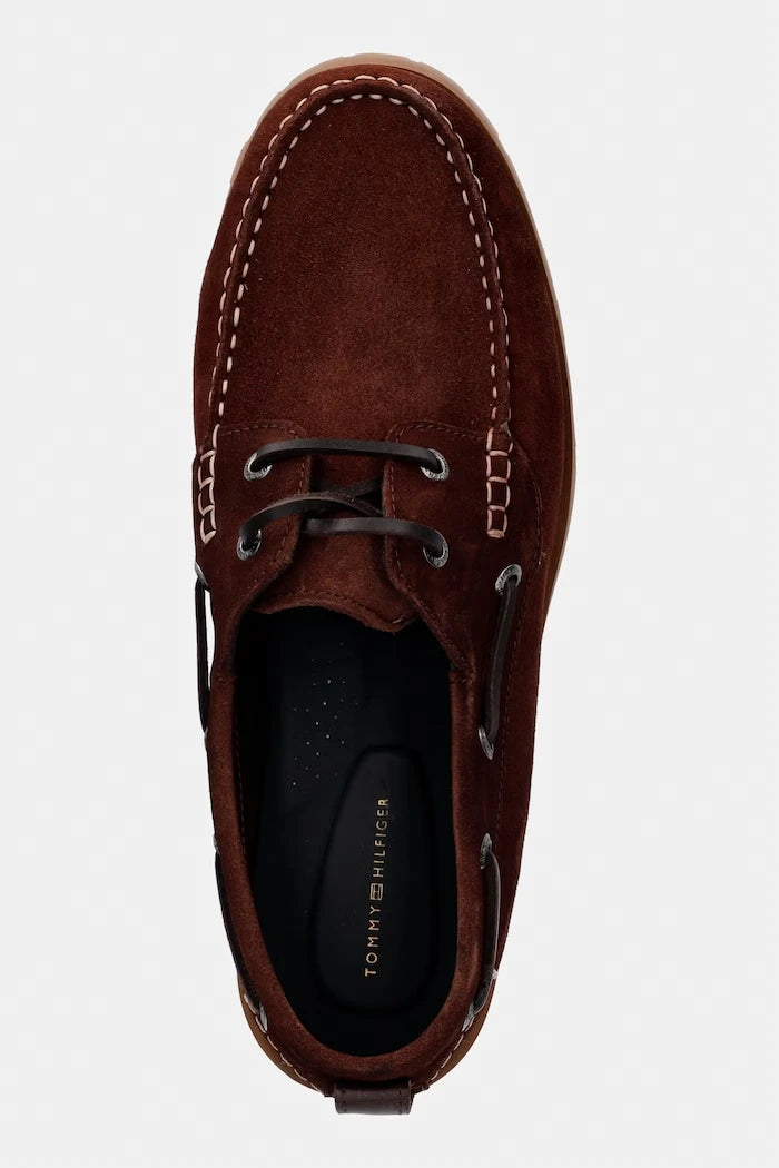 Tommy Hilfiger Erkek Süet Mokasen HILIFGER LIGHT SDE BOAT SHOE
