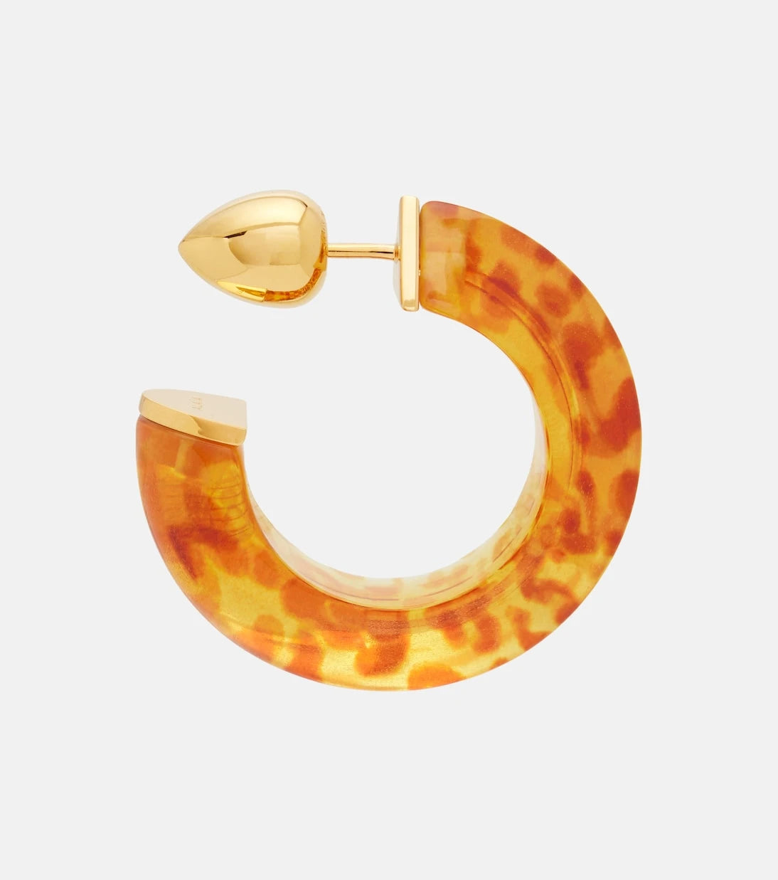Alaïa - Edge leopard-print hoop earrings