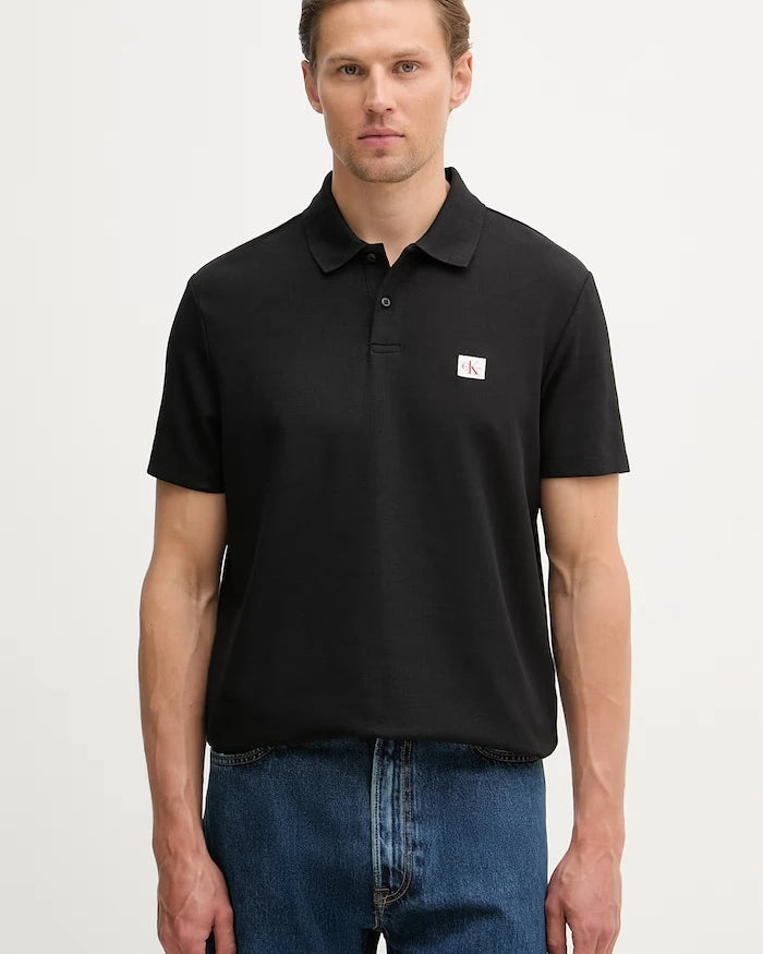 Calvin Klein Jeans тениска с яка мъжка с памук