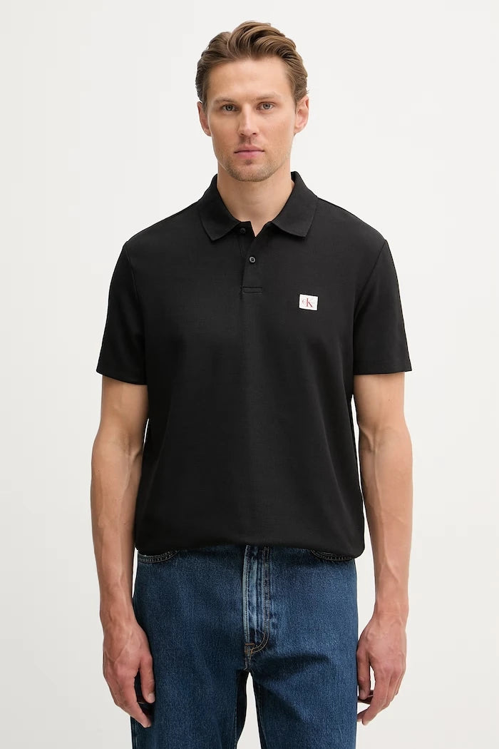 Calvin Klein Jeans тениска с яка мъжка с памук