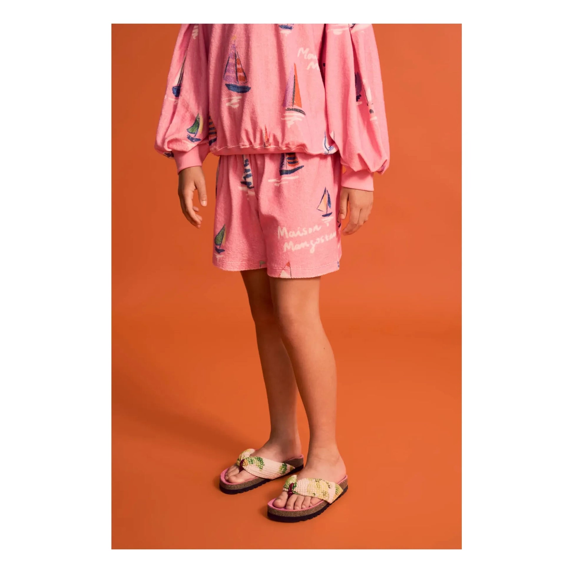 Maison Mangostan - Voiles Eponge shorts | Pink