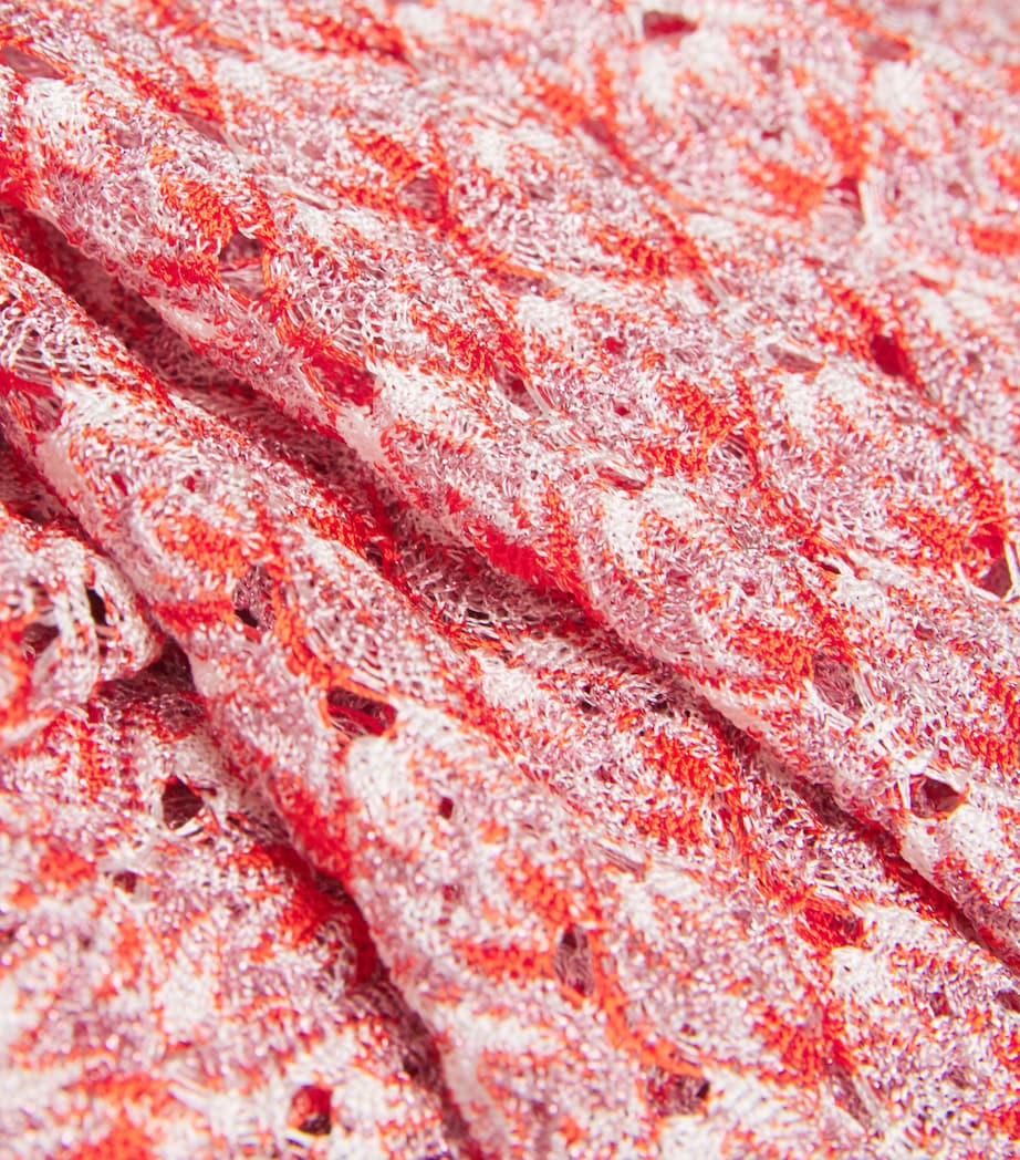 Missoni Red Metallic Crochet Playsuit
