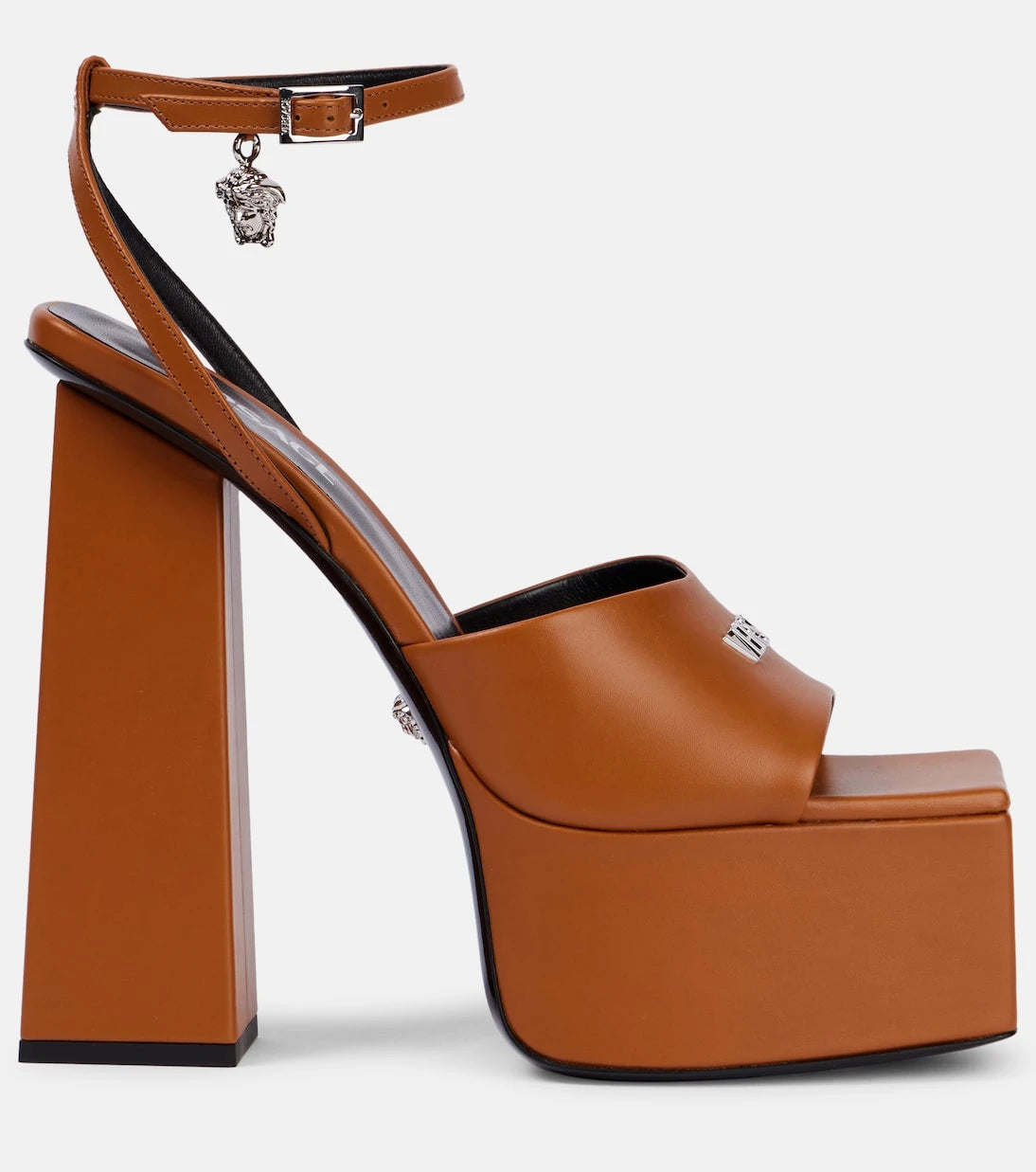 Versace - 150 leather platform sandals