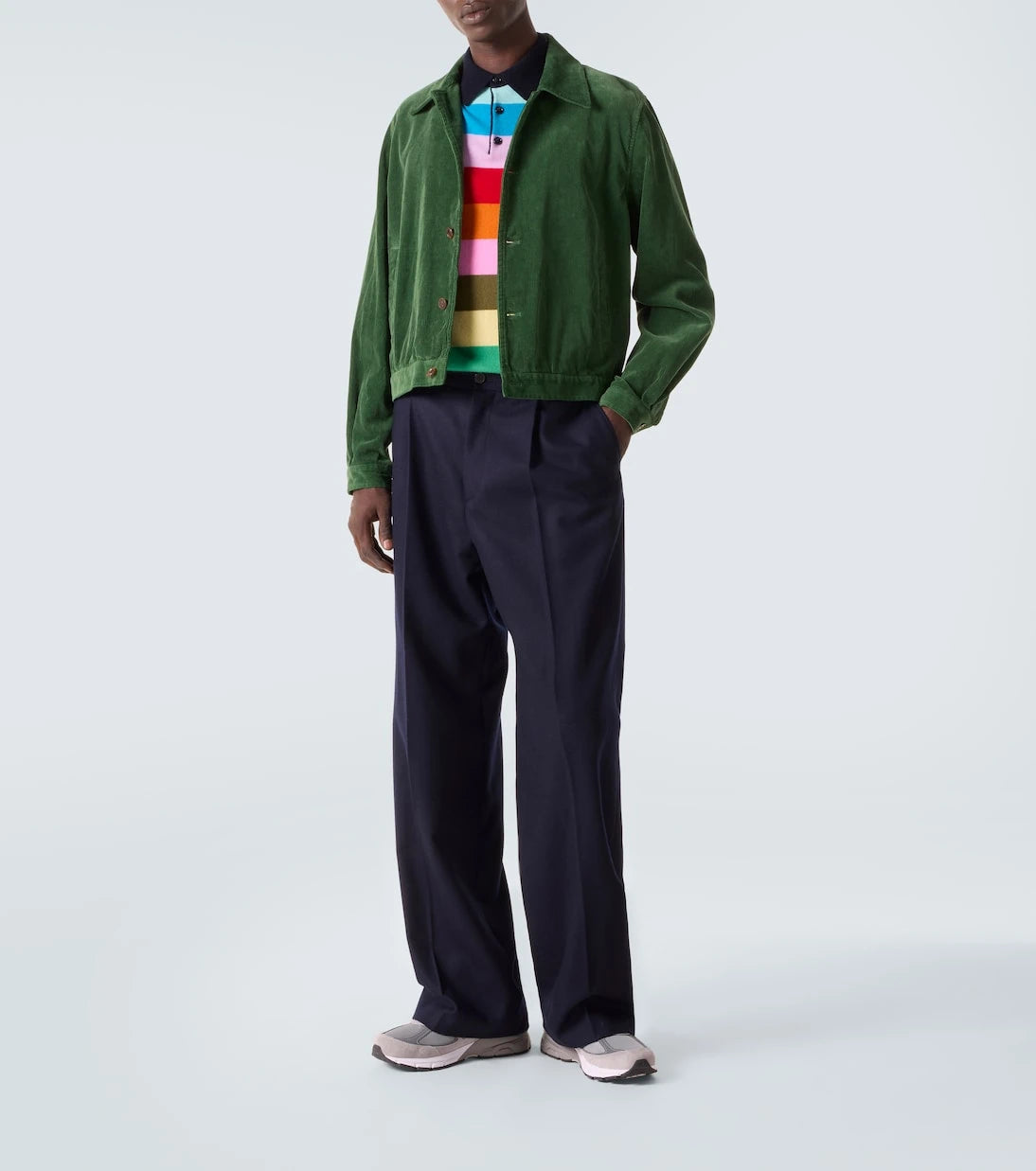 Allude - Çizgili kaşmir polo kazak