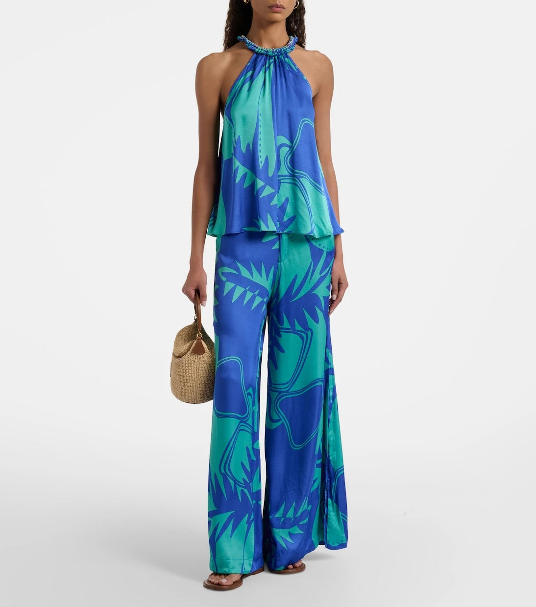 Poupette St Barth - Clea printed wide-leg pants
