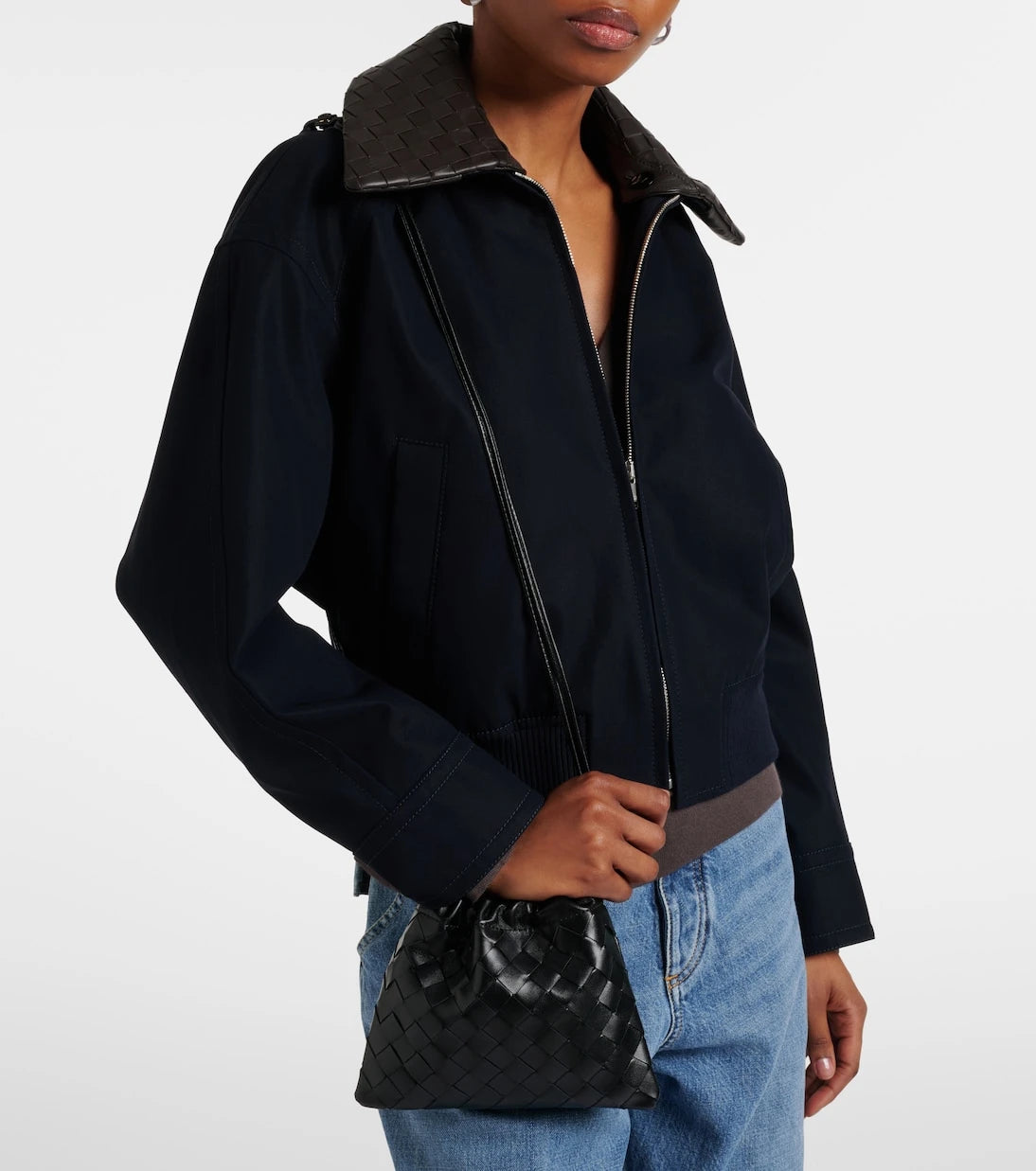 Bottega Veneta - Dustbag Küçük deri çapraz çanta