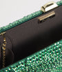 Green Silk Crystal Clutch Bag