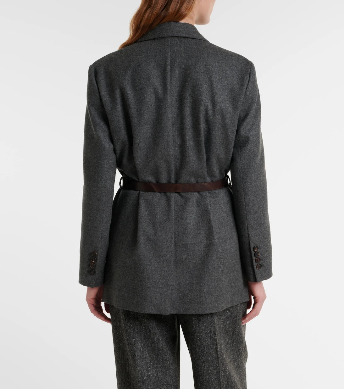 Brunello Cucinelli - Belted wool and cashmere blazer