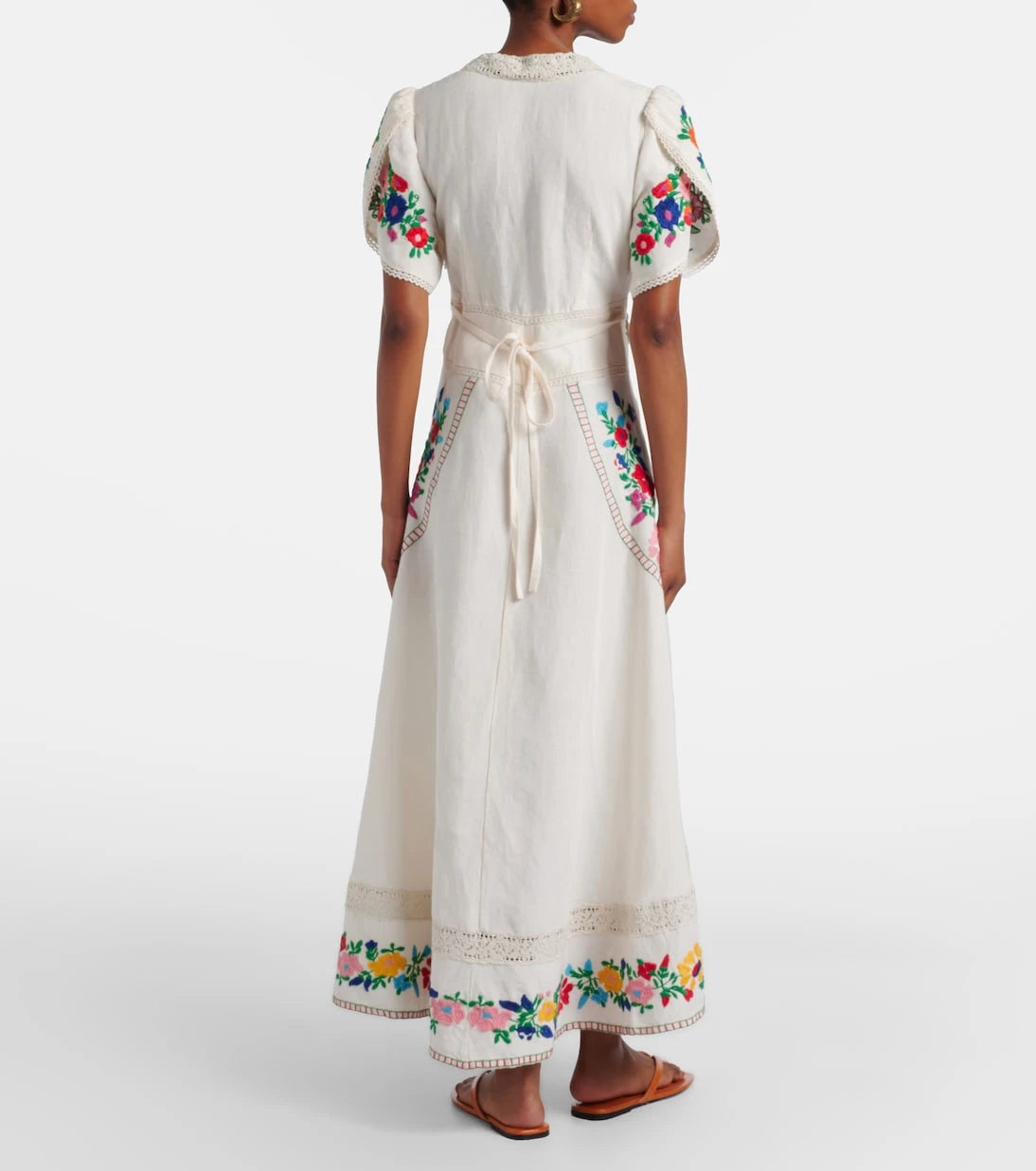 Rixo - Novara embroidered linen-blend maxi dress