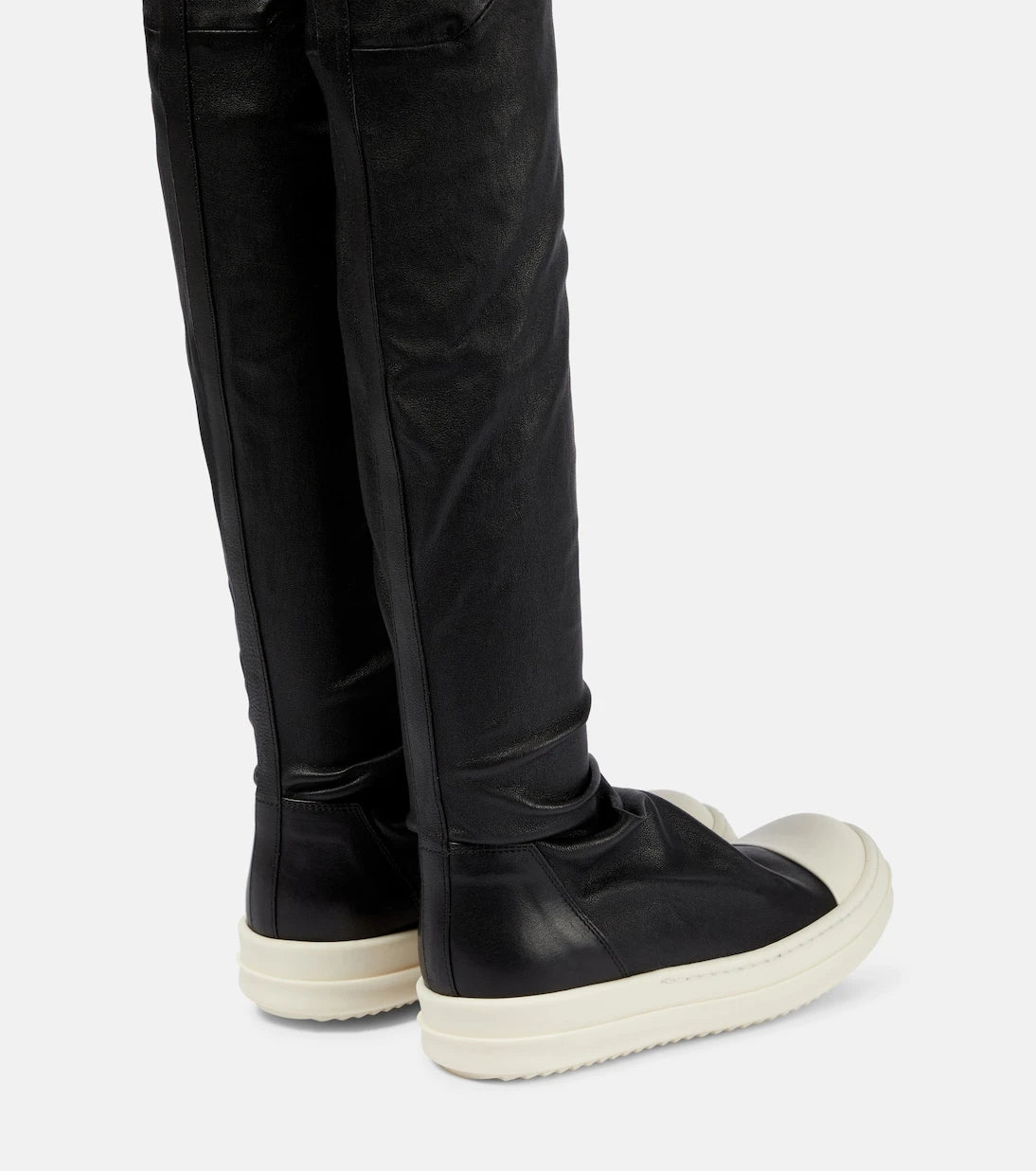 Rick Owens - Stocking over-the-knee leather boots
