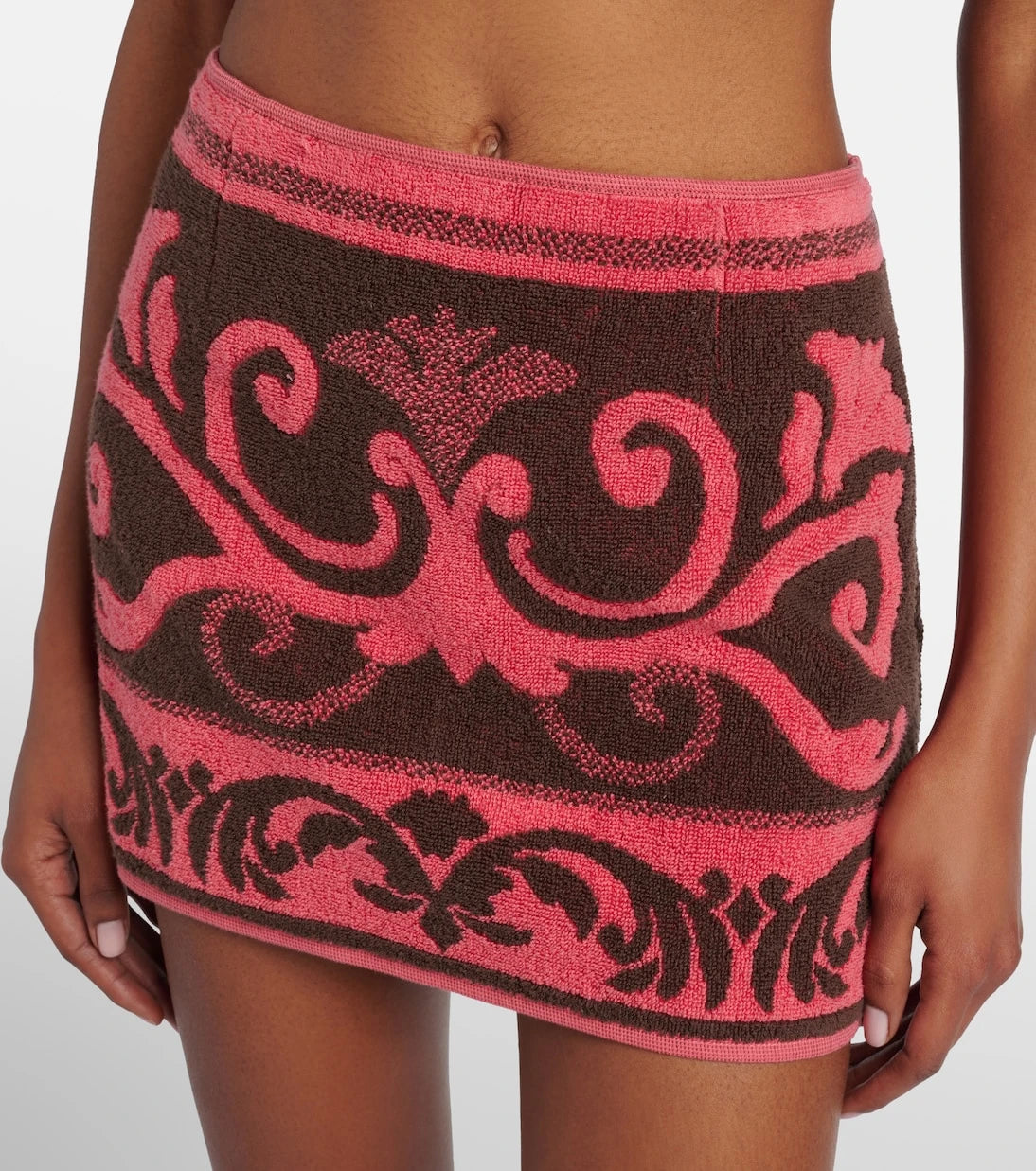 Valentino - Cotton terry jacquard miniskirt
