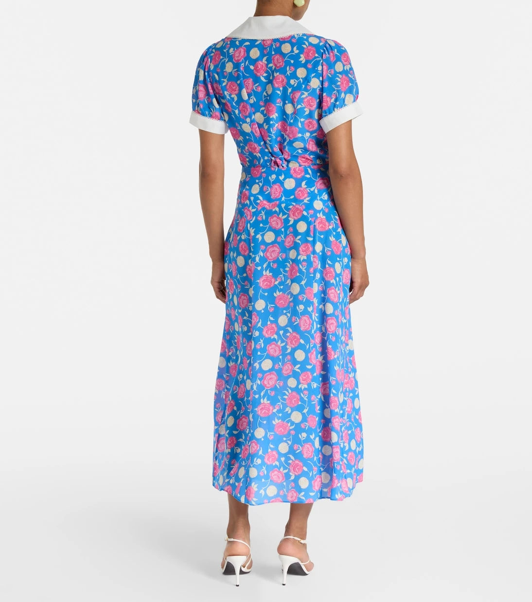 Rixo - Carpi floral silk midi skirt