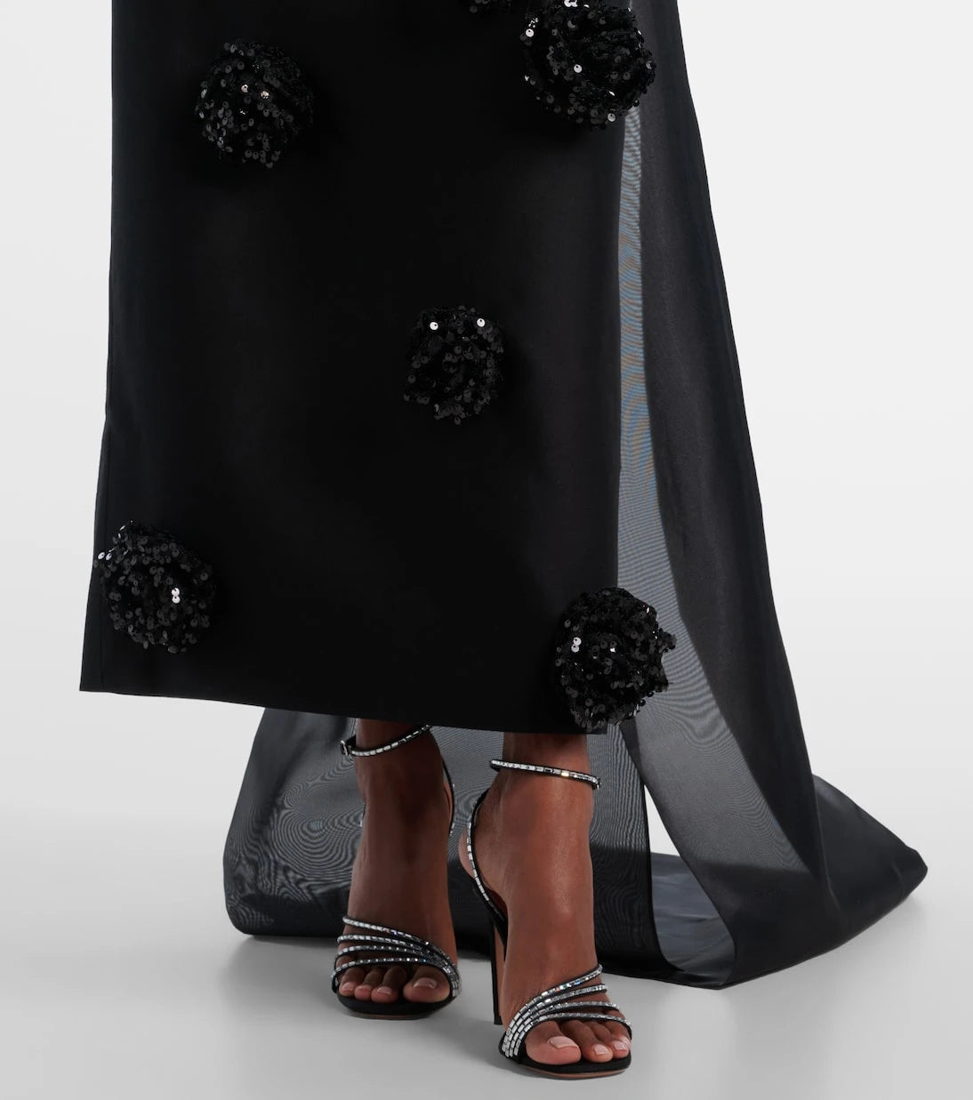 Leo Lin - Zayna sequined gown and cape set