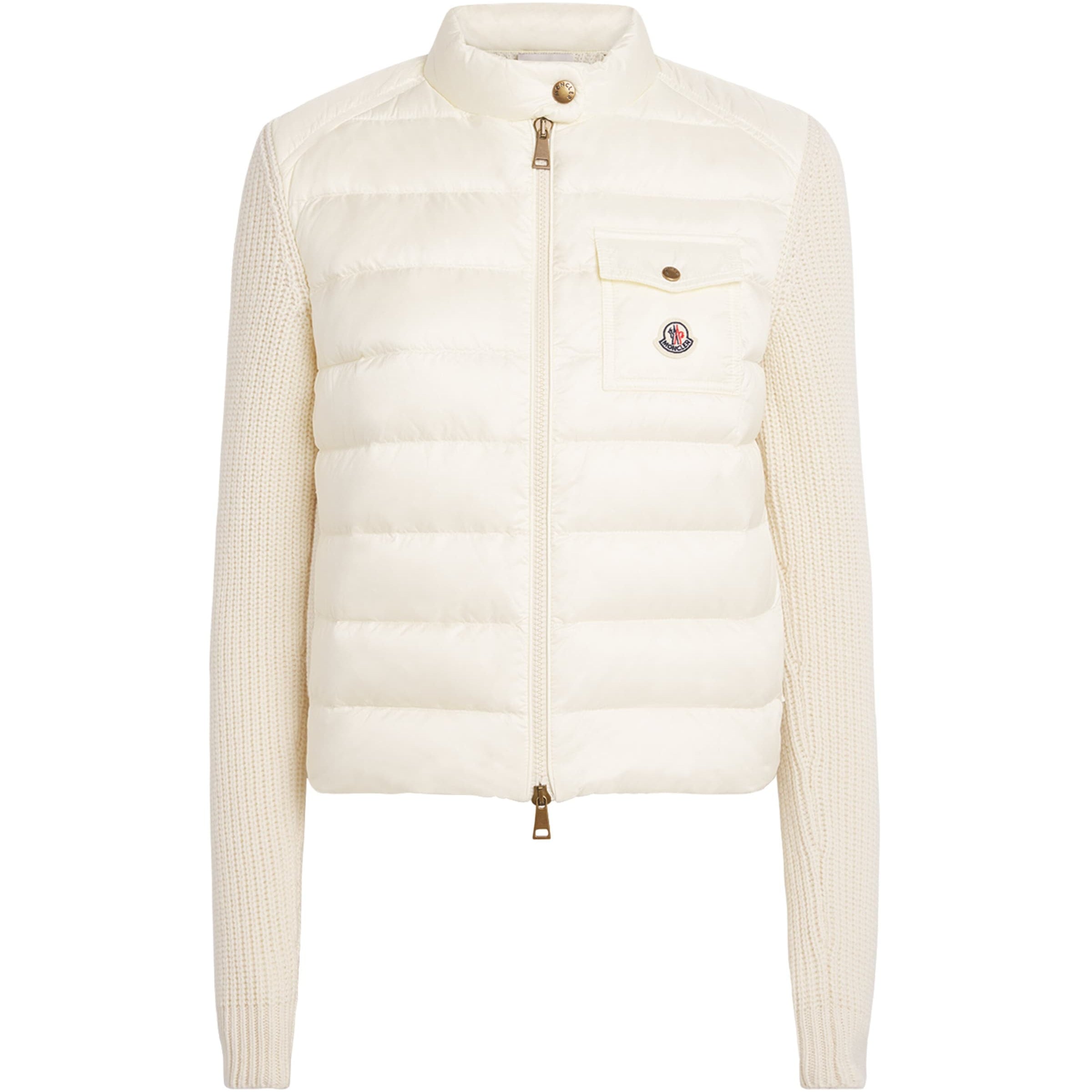 Moncler White Down Padded Cardiagn