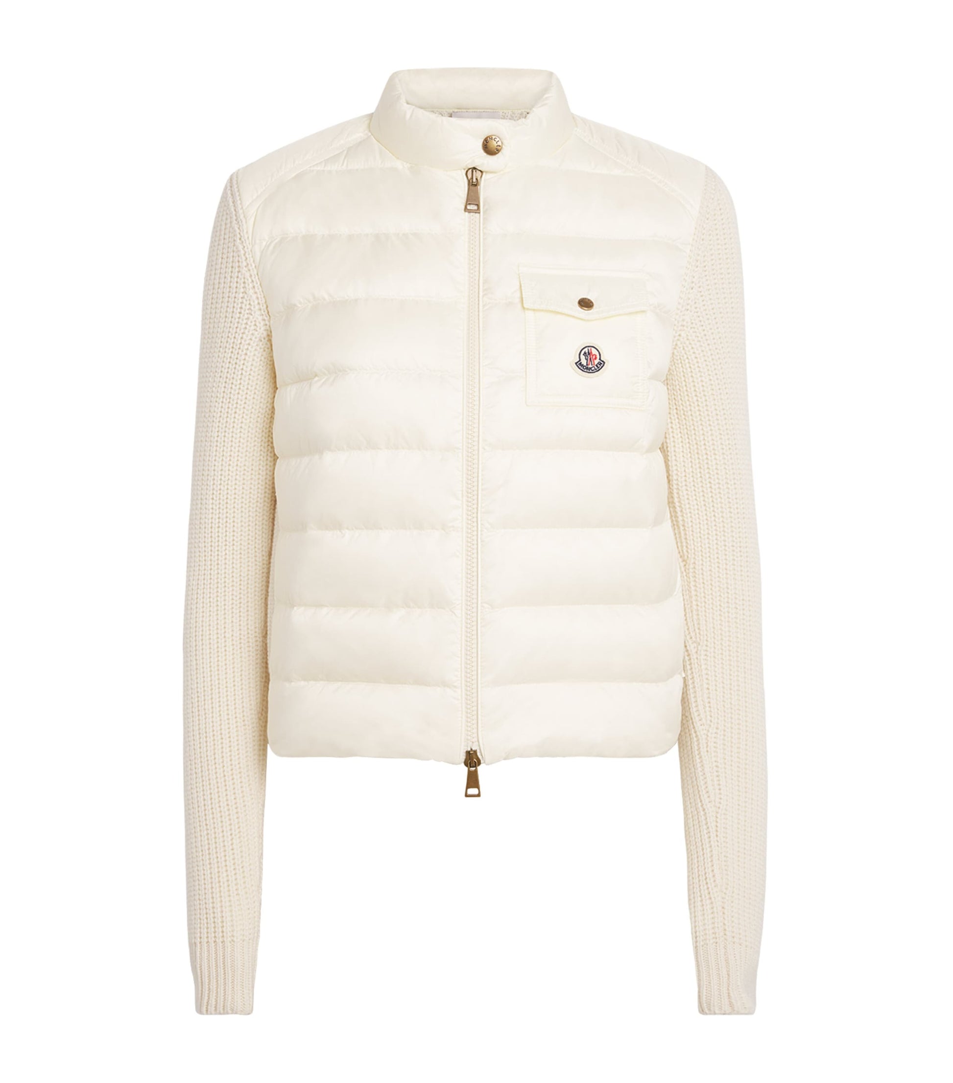 Moncler White Down Padded Cardiagn