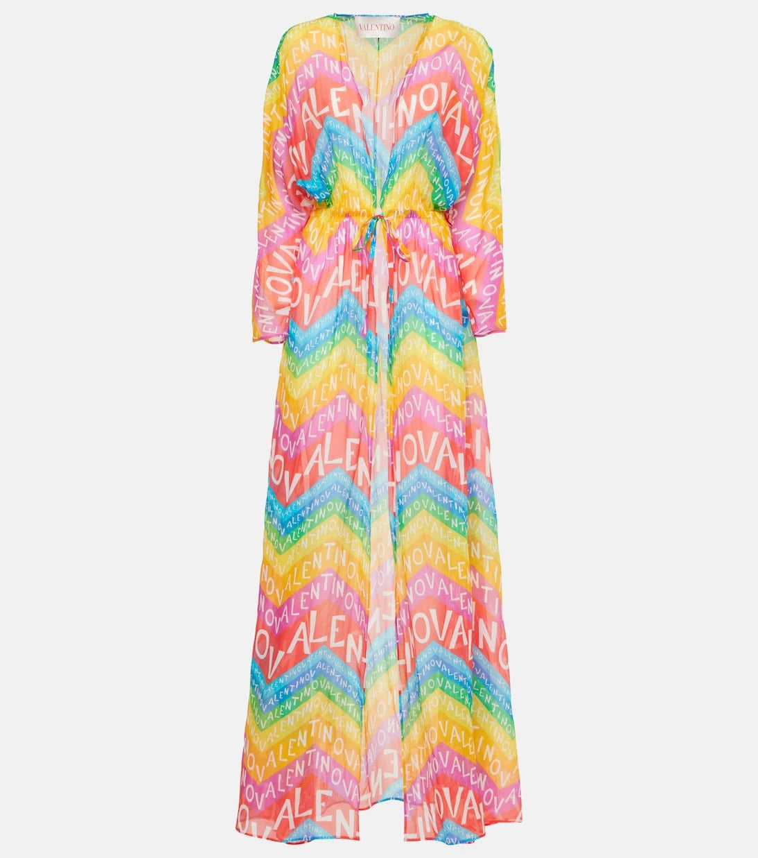 Valentino - Logo cotton-blend beach cover-up
