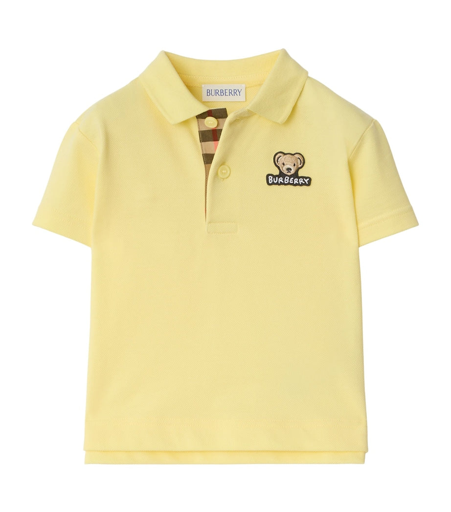 Burberry Kids Cotton Thomas Bear Polo Shirt (6-24 Months)