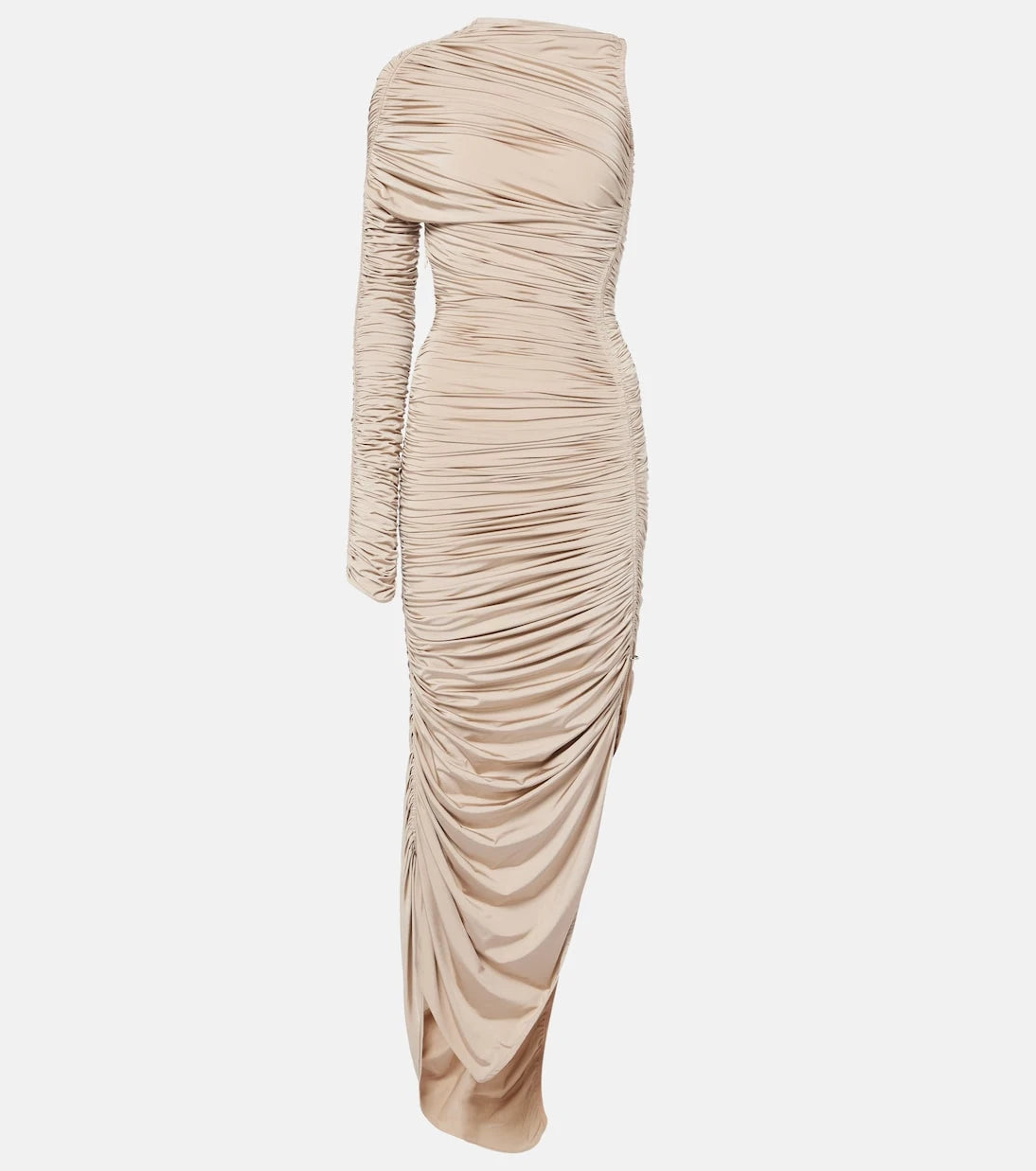 Mugler - Asymmetrical ruched maxi dress