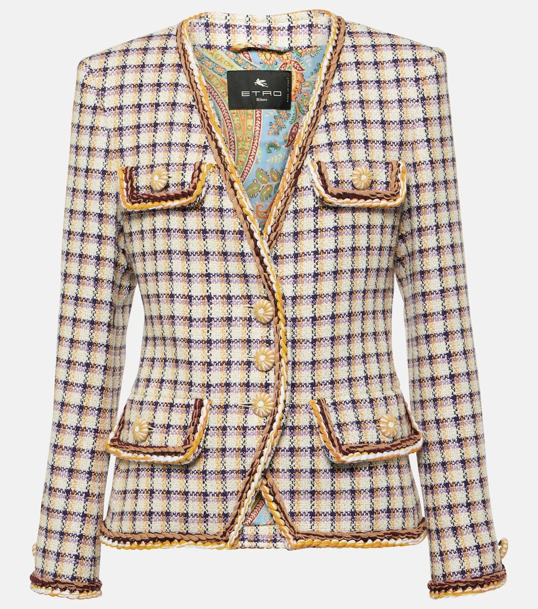 Etro - Checked cotton-blend jacket