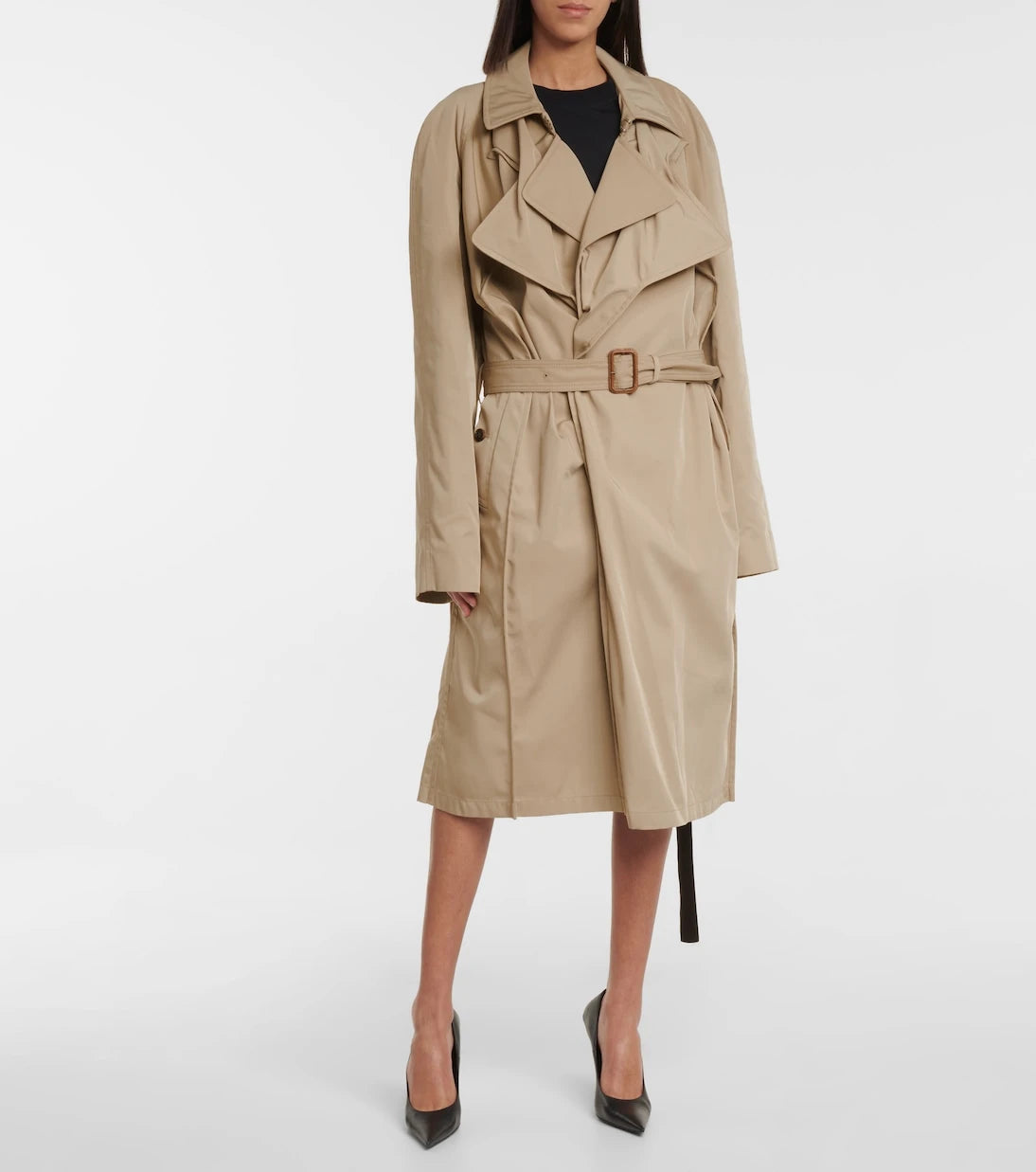Y/Project - Layered belted trench coat