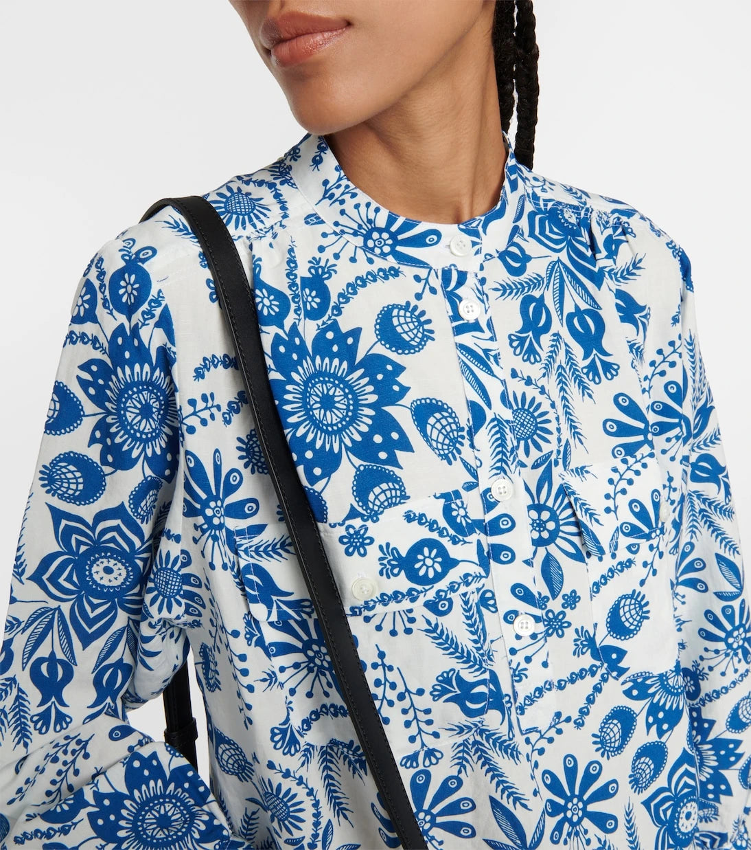 A.P.C. - Aubrey floral linen-blend blouse