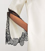 Silk Lace-Detail Soto Midi Dress IVORY/BLACK