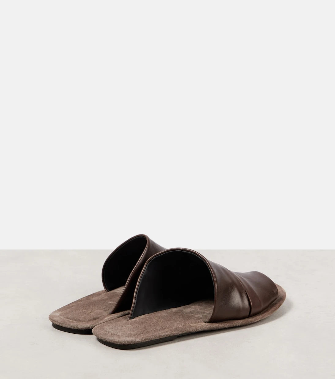 Brunello Cucinelli - Ruched leather slides