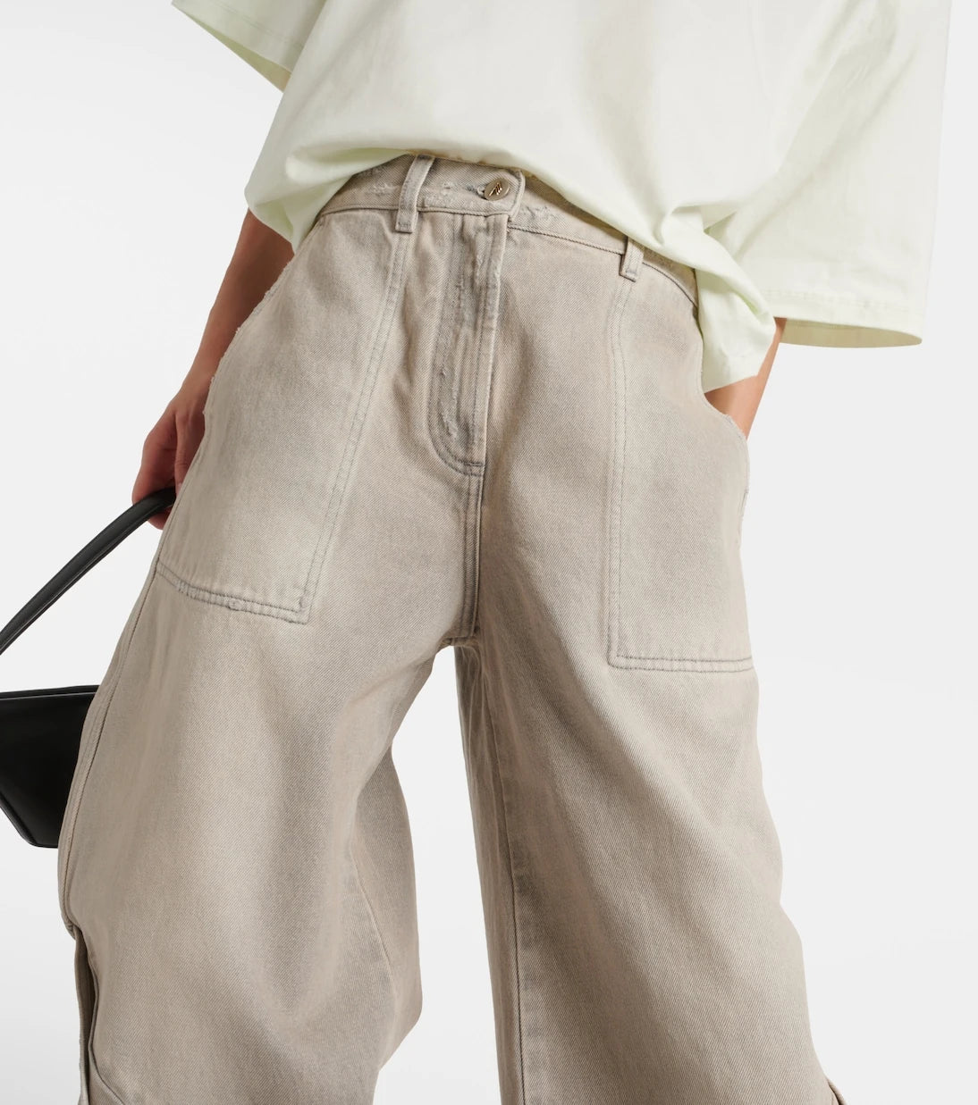 The Attico - Low-rise wide-leg jeans