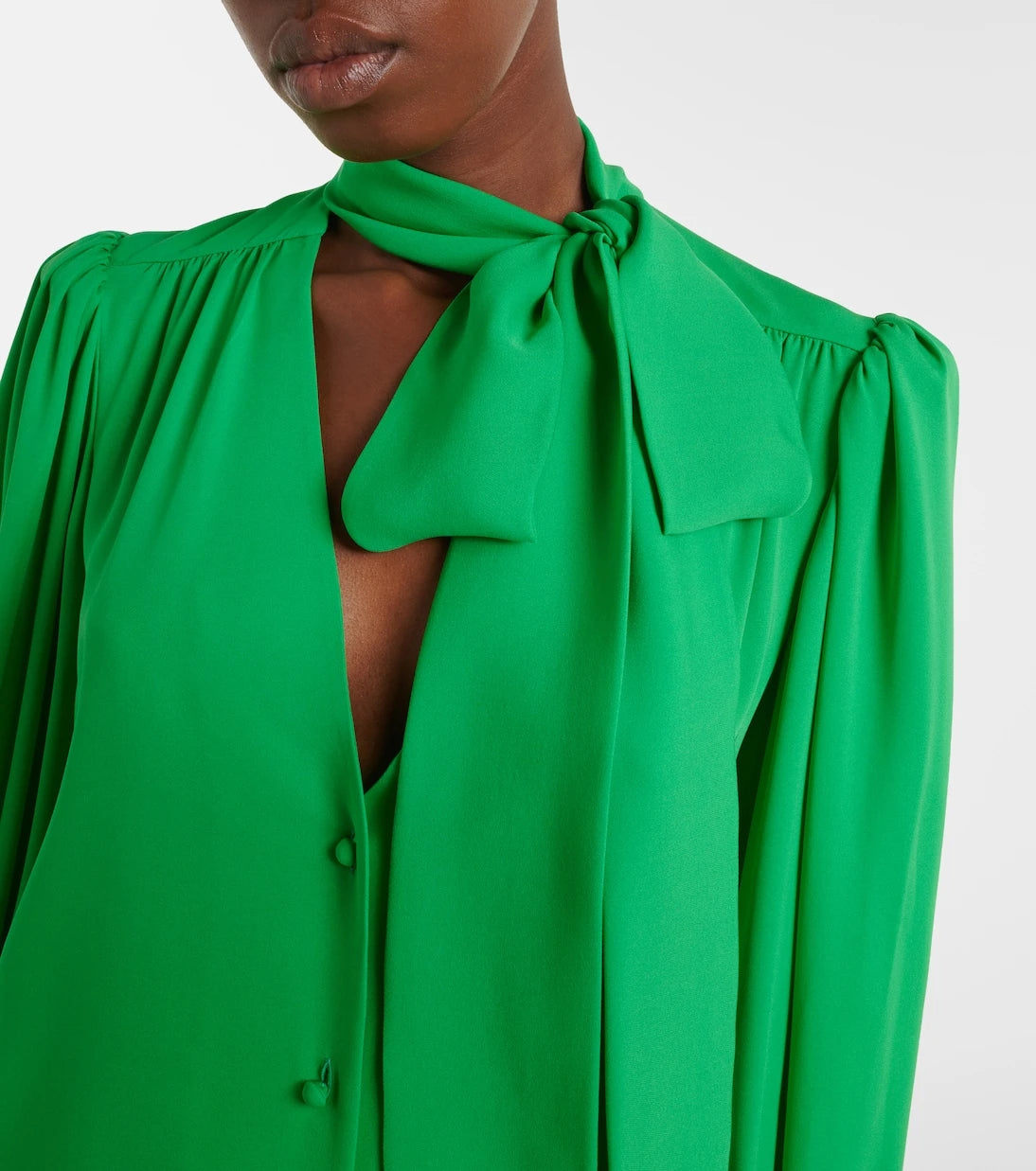 Valentino - Tie-neck silk georgette blouse