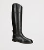 Black Leather Riding Boots