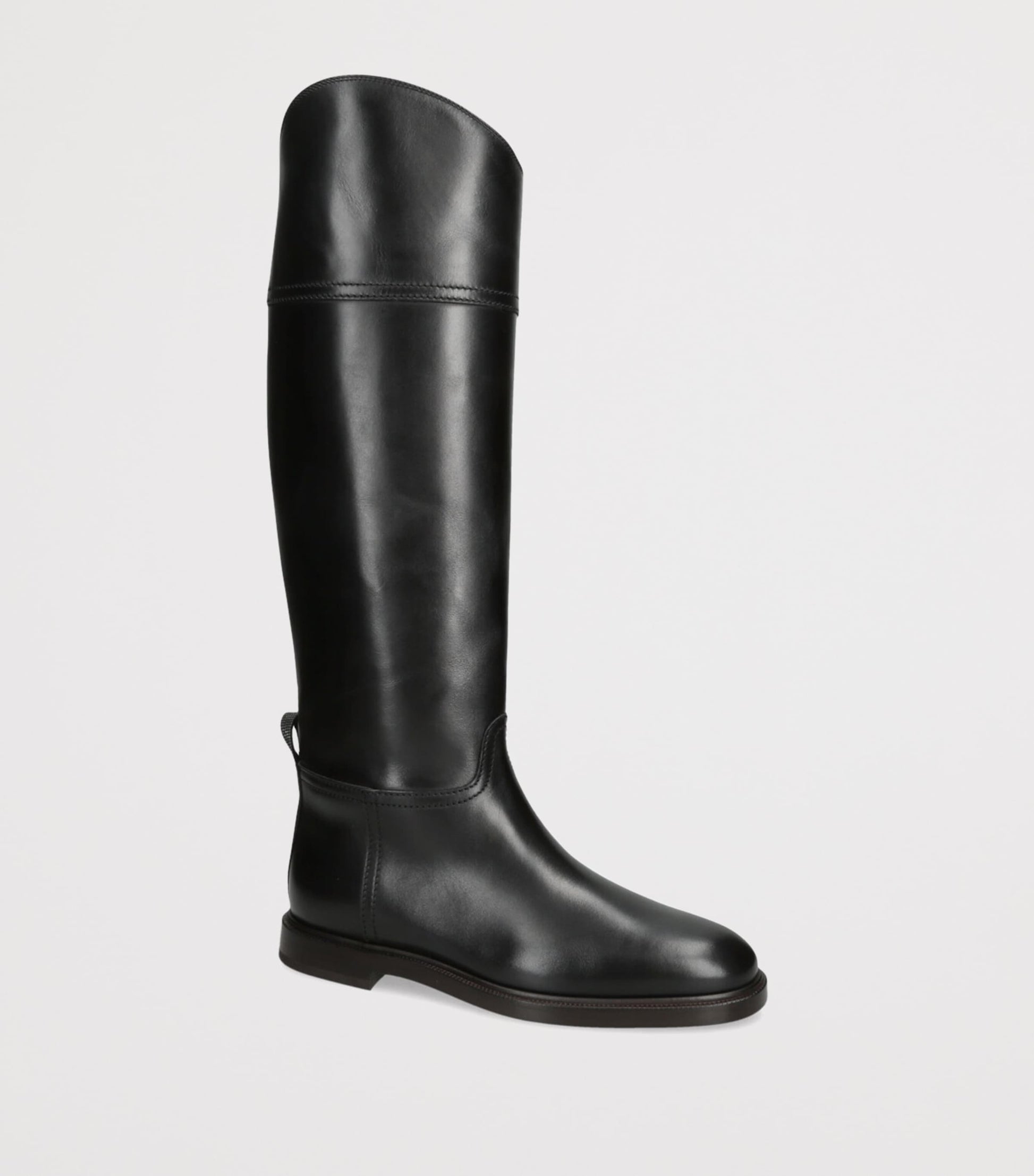 Black Leather Riding Boots