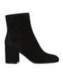 Gianvito Rossi Black Suede Camoscio Stivale Ankle Boots 70