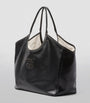 Black Leather Ivy Tote Bag