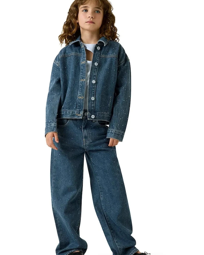 Guess çocuklar için denim geçiş ceketi