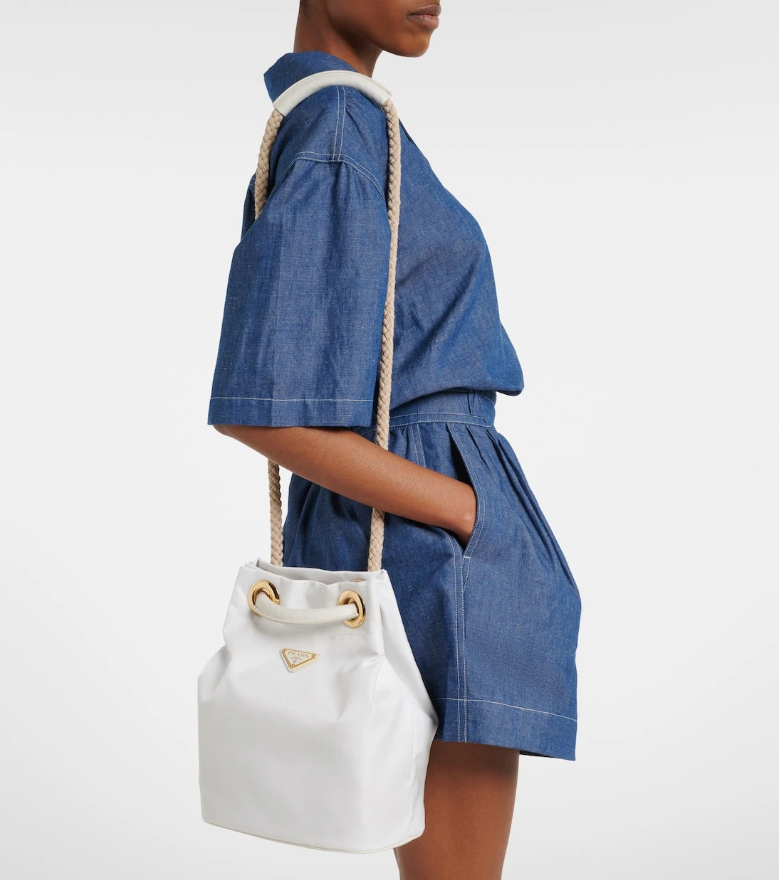 Prada - Prada Mariner Re-Nylon Small bucket bag