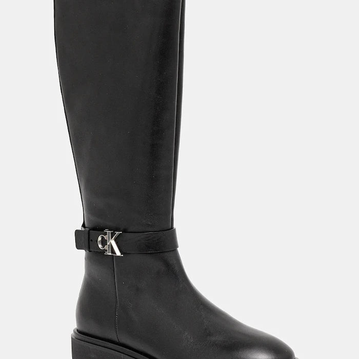 Calvin Klein METAL LOGO DİZÜSTÜ ÇİZME