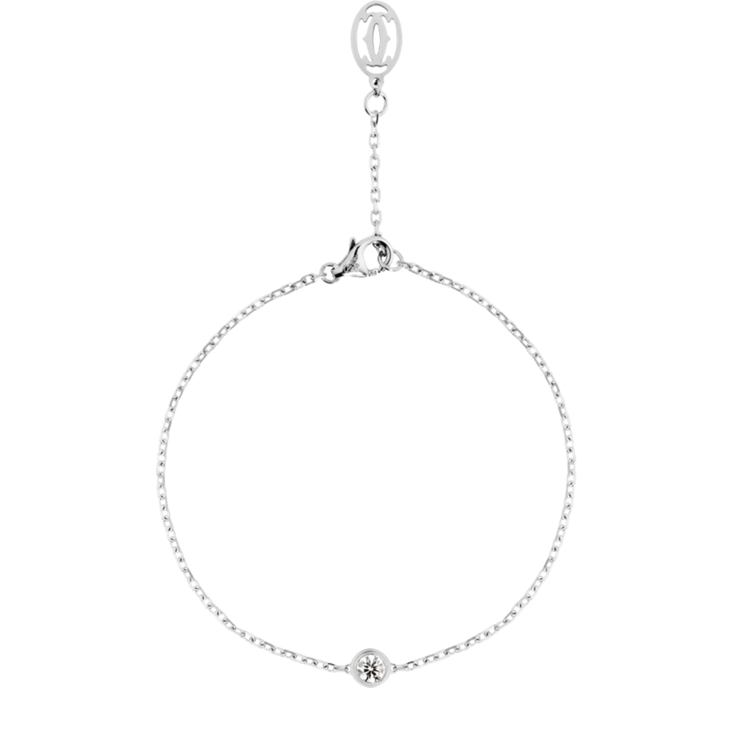 White Gold and Diamond Cartier d'Amour Bracelet