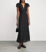 Clarice V-Neck Midi Dress BLACK