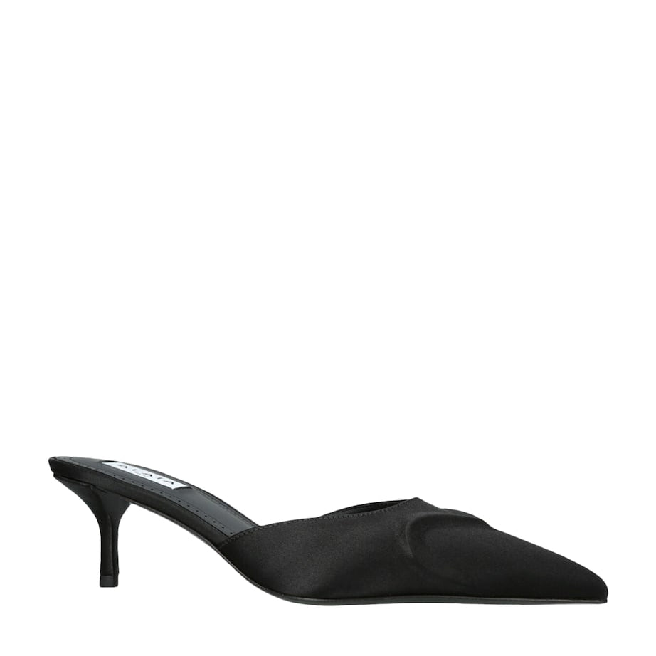 Alaïa Black Satin Heeled Mules 55