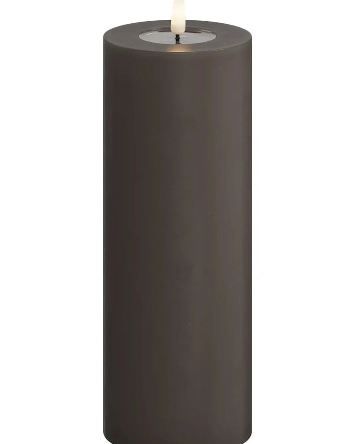 Led свещ Deluxe Homeart Mokka Bloklys 7,5 x 20 cm