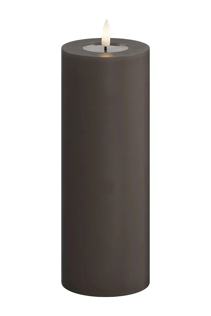 Led свещ Deluxe Homeart Mokka Bloklys 7,5 x 20 cm