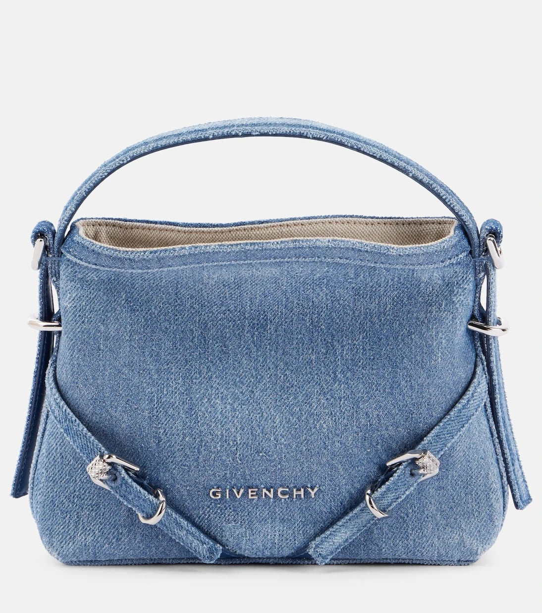 Givenchy - Nano Voyou denim crossbody bag