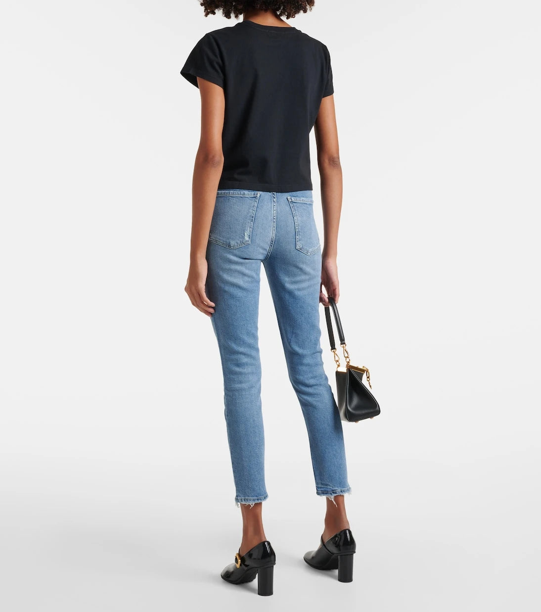Agolde - Adine cropped cotton jersey T-shirt