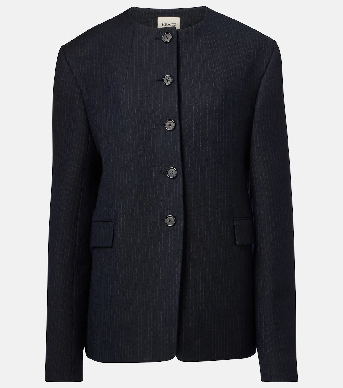 Khaite - Jameson pinstripe wool-blend jacket