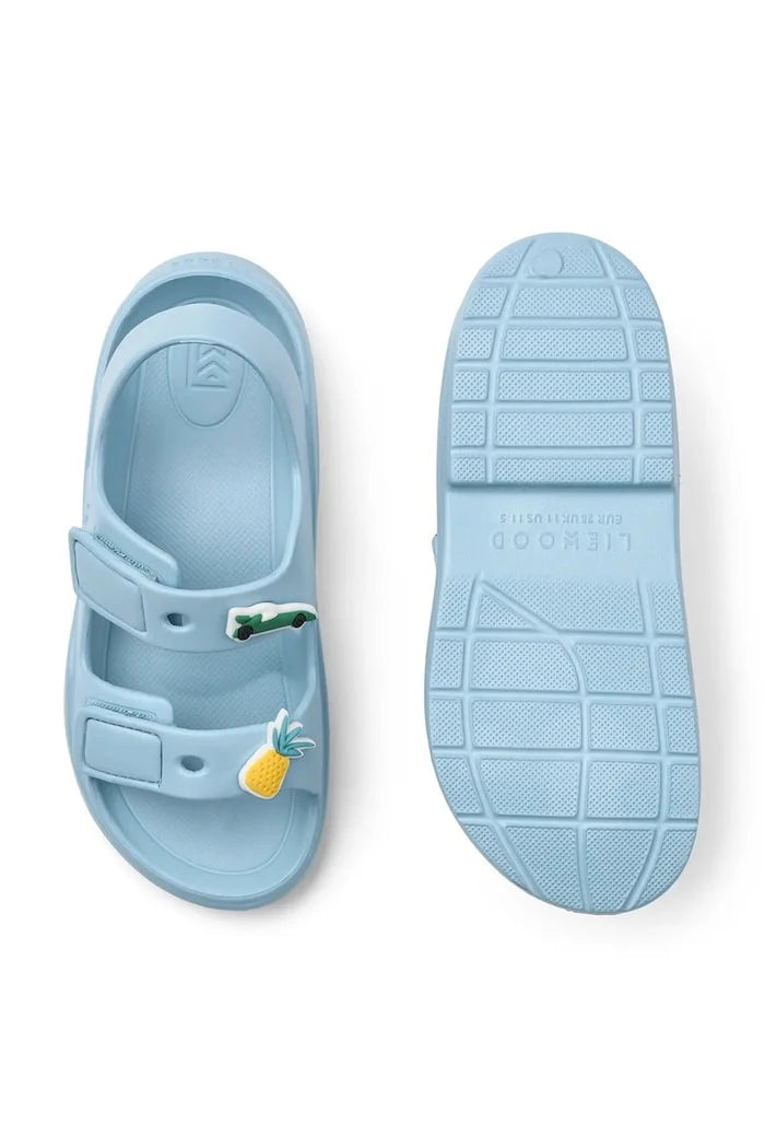 Liewood çocuklar için açık topuklu sandalet ayakkabı Lilo Sandals with Charms