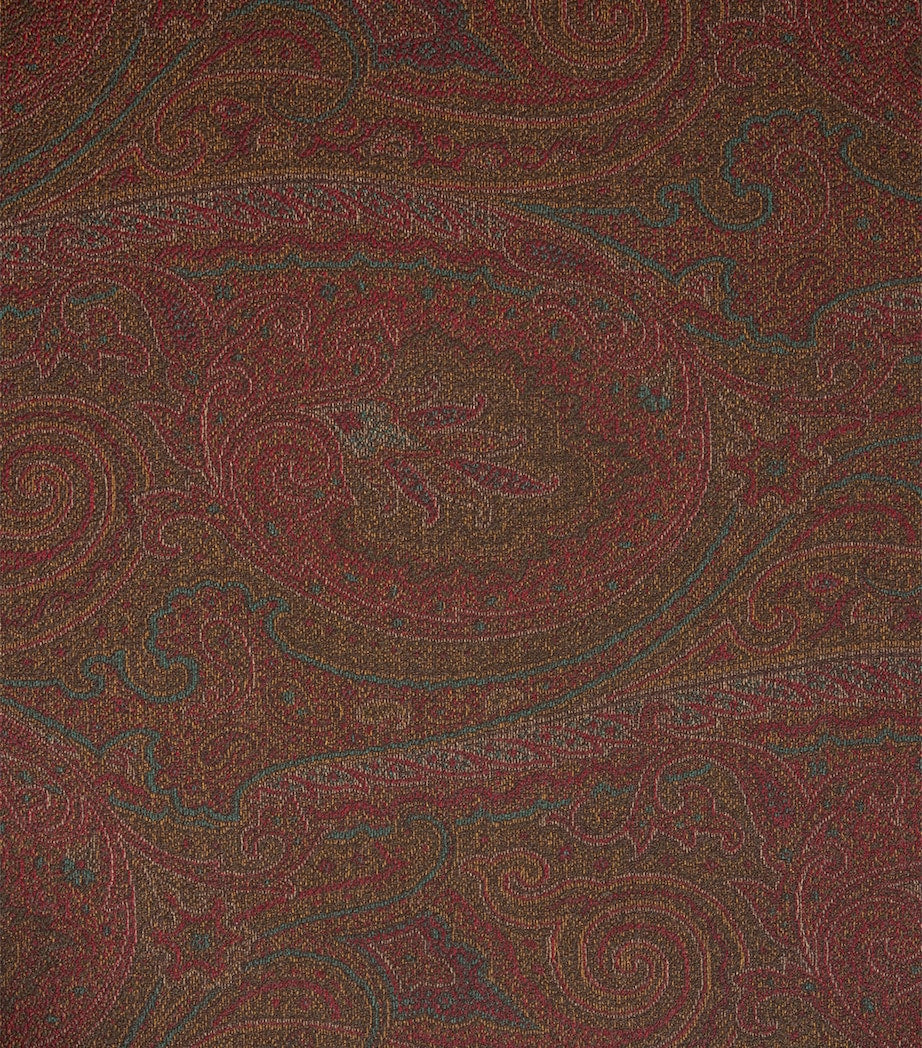 Cotton-Blend and Leather Arnica Round Tray