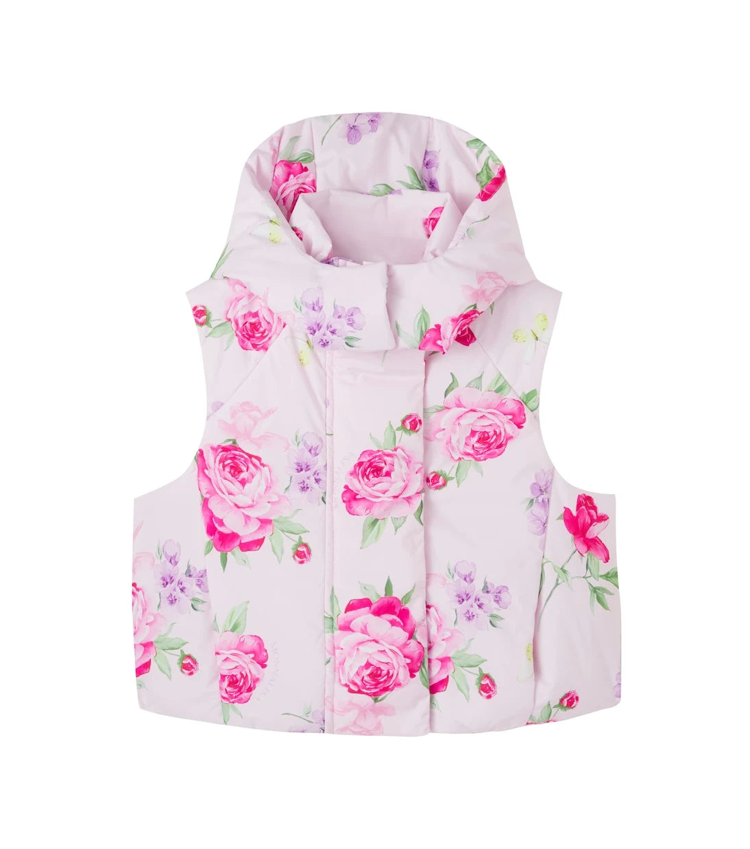 Monnalisa - Floral puffer vest