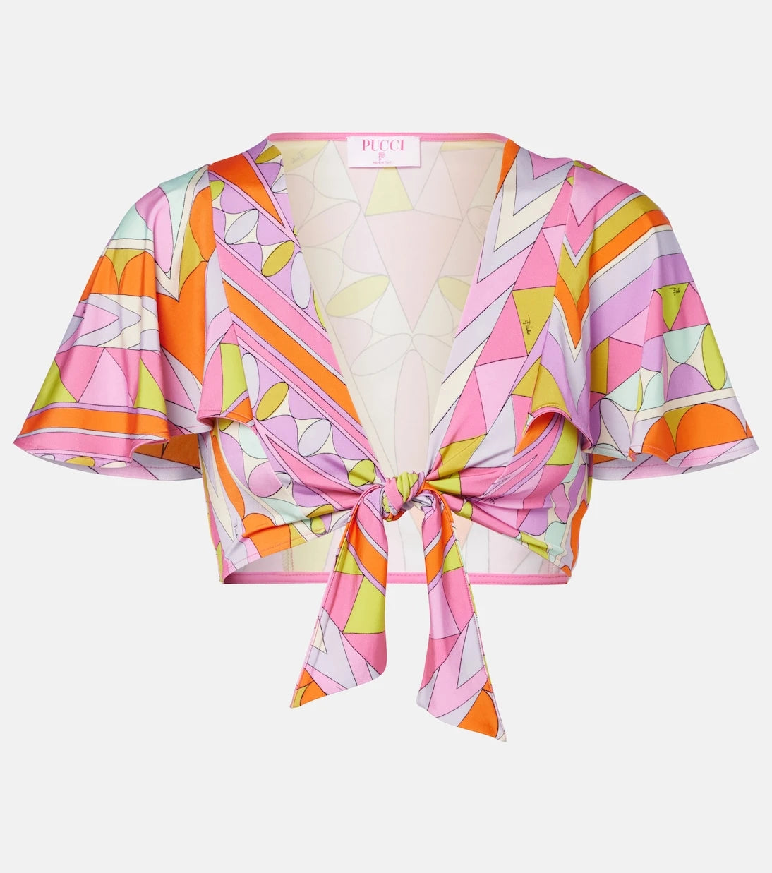Pucci - Angoli jersey satin crop top