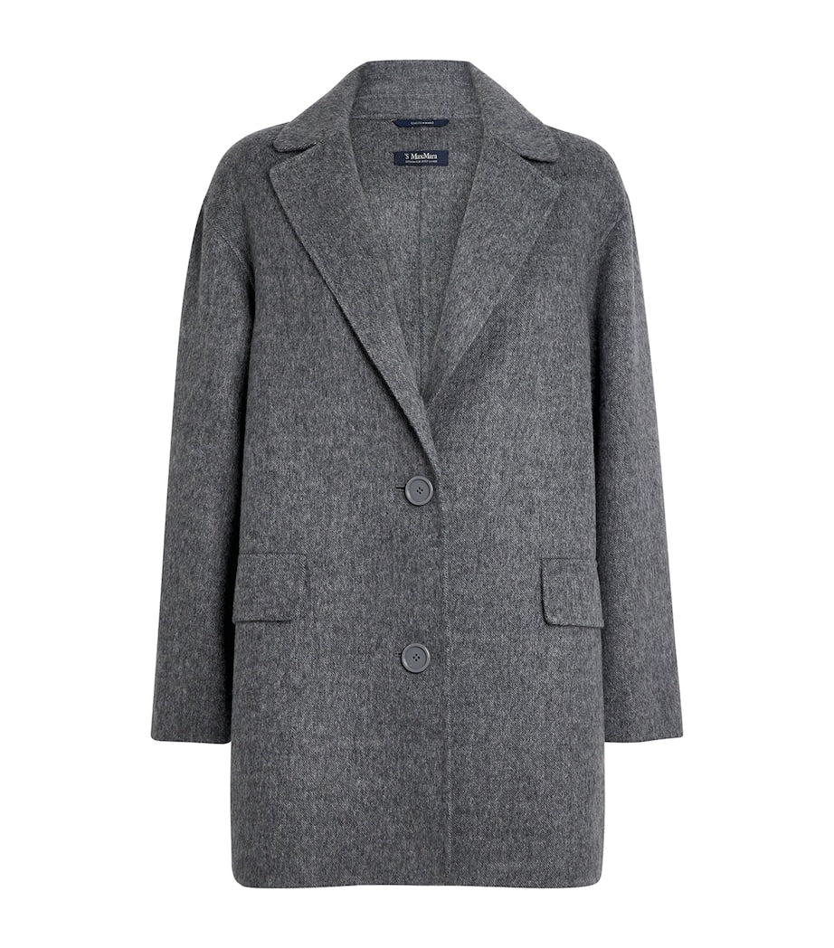 Max Mara Grey Virgin Wool Single-Breasted Jacket