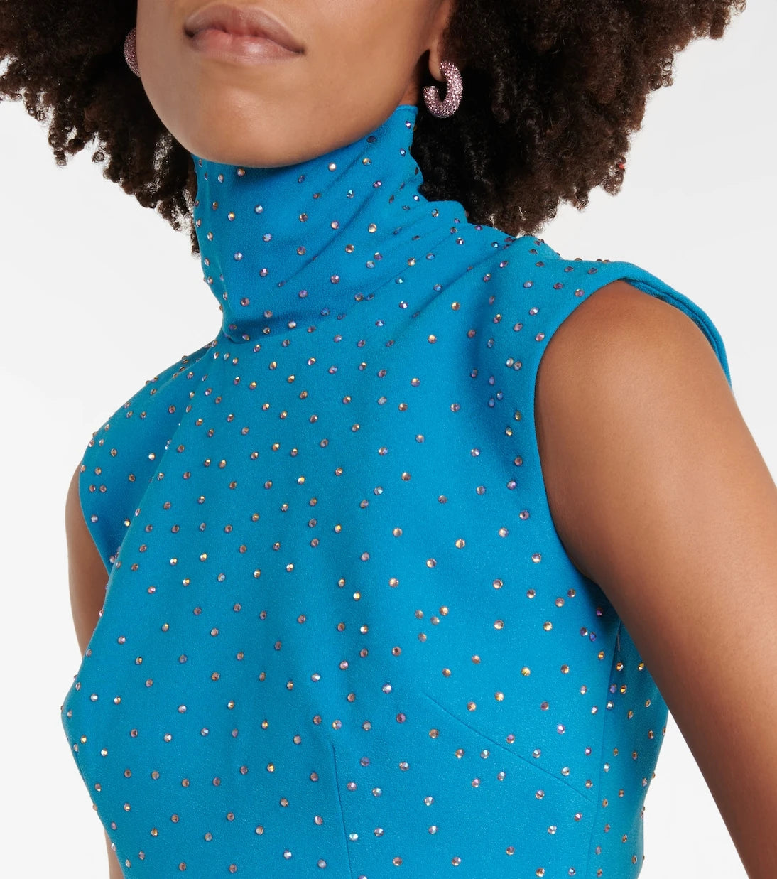 Alex Perry - Henley embellished crêpe crop top